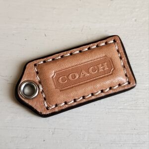 AUTHENTIC COACH EUC Leather BAG/hang TAG, bag charm